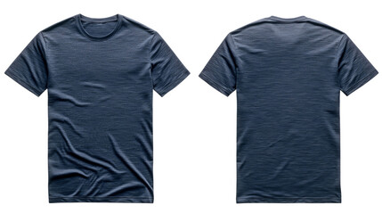 Png of Stylish navy blue t-shirt with a comfortable fit, perfect for casual outings or lounging at home on transparent background.