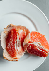Grapefruit on a plate