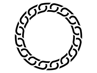 set of chain link for graphic design of logo, emblem, symbol, sign, badge, label, stamp, isolated on white background