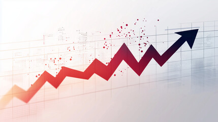 Obraz premium Graphique financier minimaliste en tendance baissière