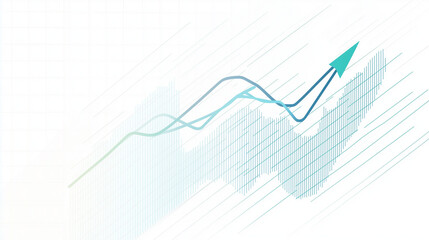 Graphique financier minimaliste en tendance haussi&egrave;re
