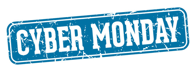Fototapeta premium cyber monday rectangular sign. cyber monday stamp