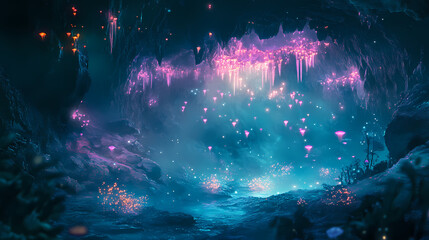 enchanted crystalline cavern