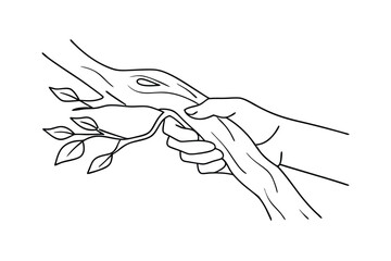 Helping Hand, Branch Support, Growth, Nature, Care, Assistance, Preservation, Sustainability, Enviro