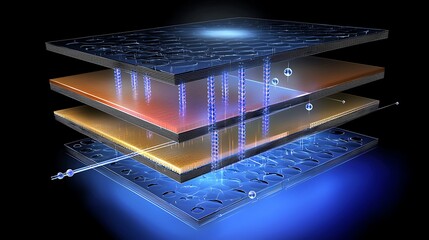 Layered Energy Storage Device Cross-section