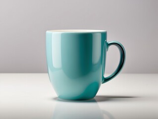 Obraz premium clean green and white mug on blank background