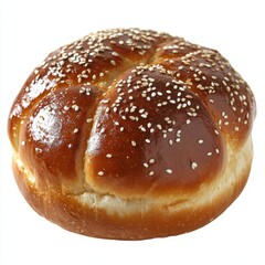 A slider bun pictured on a transparent background