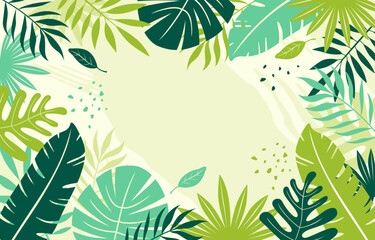 Fototapeta premium Colorful Tropical Floral Background