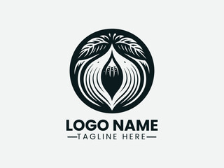 Peach Fruit Vector Logo Design, Fresh Peach Logo