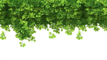 Green wall pattern with reindeer moss texture on white, vector background