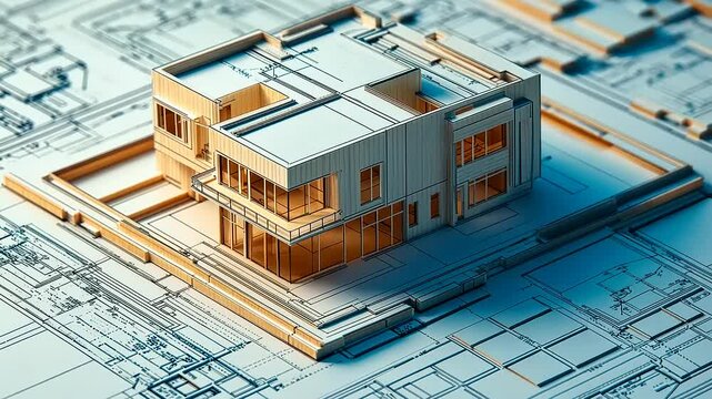 Architectural Model House Blueprint Design