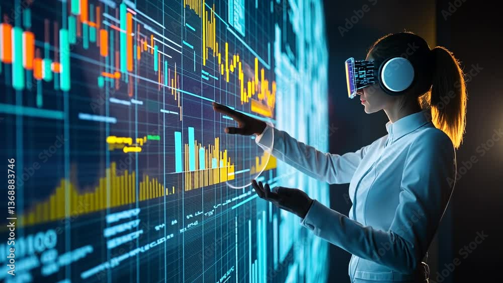 Poster financial model analysis using advanced visual technology generative ai