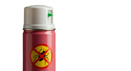 Isolated Insecticide Spray Can with Bug Symbol