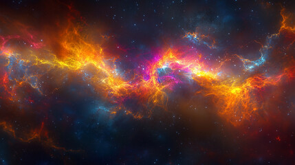 Naklejka premium space nebula background with stars and galaxies