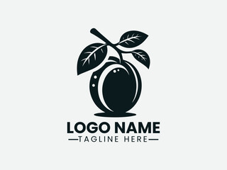Apricot Fruit Vector Logo Design