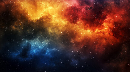 Fototapeta premium Deep space nebula with glowing gaseous clouds