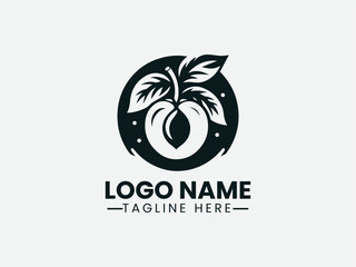 Plum Fruit Vector Logo Design Fresh Plum Logo