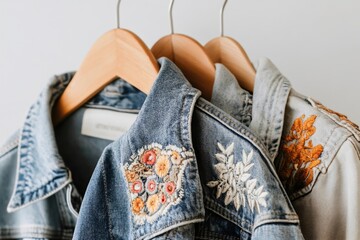Second hand quilted jackets emphasizing zero waste and sustainable fashion
