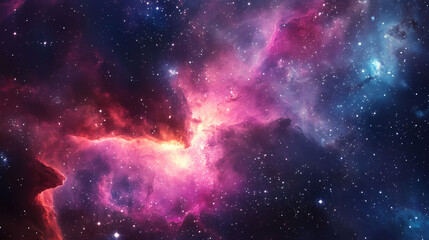 Fototapeta premium Stunning nebulae reflections in outer space. Nebula Drift. Illustration