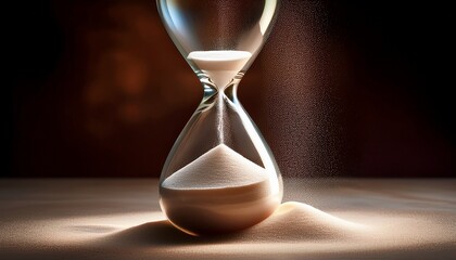 hourglass on a black background