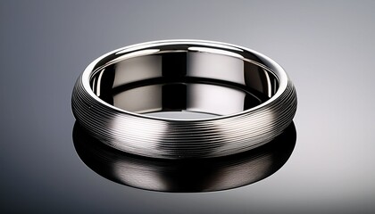 silver ring on white background