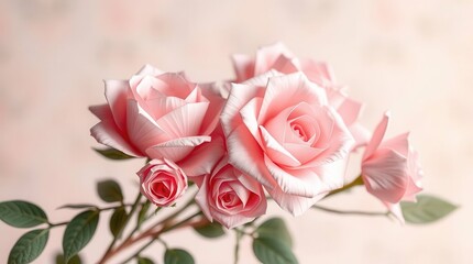 pink rose on a green background