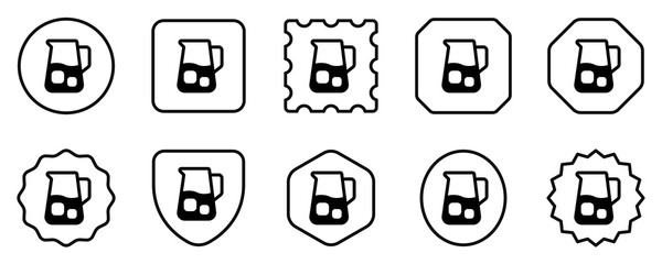 Editable lemonade jug, juice carafe vector icon. Part of a big icon set family. Perfect for web and app interfaces, presentations, infographics, etc