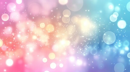 Obraz premium Abstract pastel bokeh background with glowing lights and sparkles.
