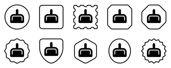 Editable dustpan vector icon. Part of a big icon set family. Perfect for web and app interfaces, presentations, infographics, etc