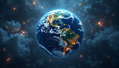 Fototapeta premium Stunning View of Planet Earth from Space