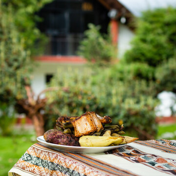 Plato tipico la pachamanca jun&iacute;n, peru