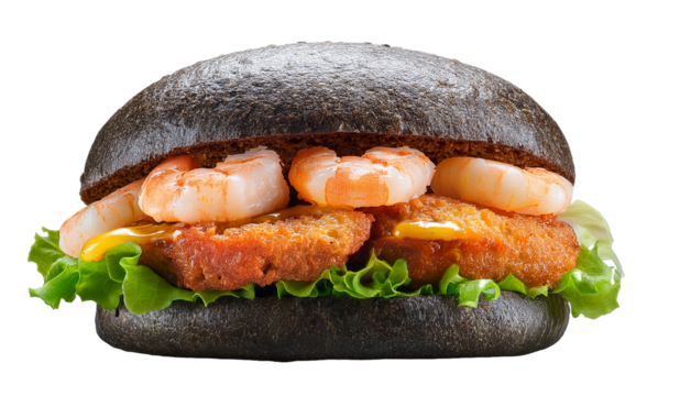 Hamburguesa negra casera