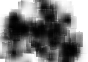 街をイメージした抽象的水墨画　