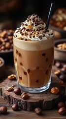 Delicious iced coffee beverage image