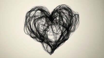 Fototapeta premium Abstract Heart of Lines