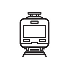 Naklejka premium シンプルでかわいい電車のアイコン
