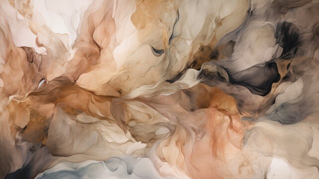 ature Abstract - Fluid Watercolor Style for Relaxation Spaces
