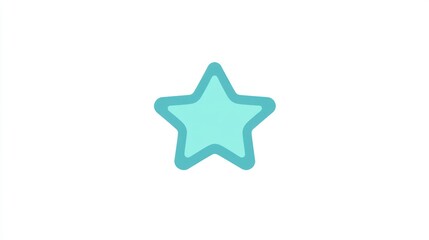 A simple light blue star icon with a soft gradient ideal for designs apps and user interfac