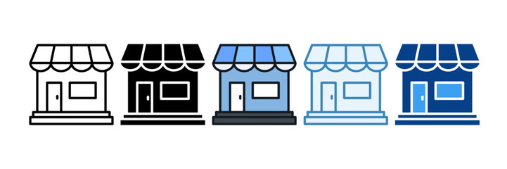 Store  Icon Set Multiple Style Collection