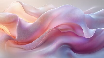 Fototapeta premium Soft Abstract Fabric Flowing Elegantly in Warm Pastel Colors
