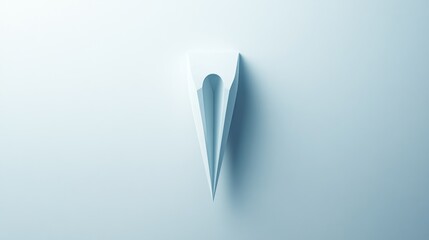 Abstract Geometric Sculpture with Soft Shadows and Minimalist Design