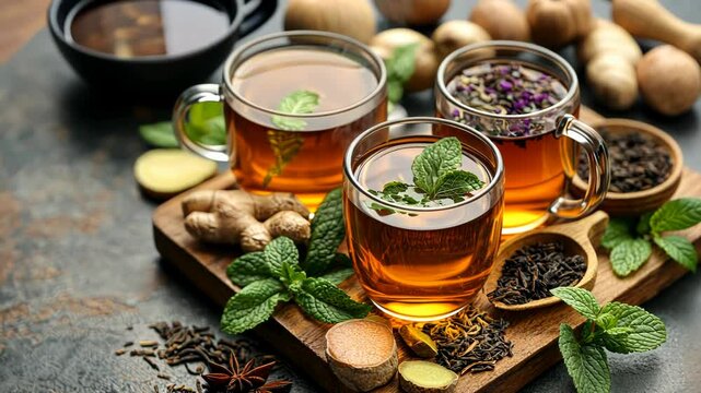 Aromatic Herbal Tea Collection: Ginger, Mint, and More