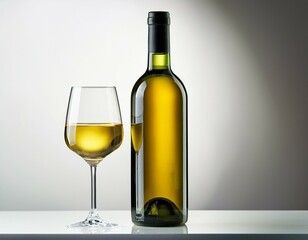 wine bottle and glass