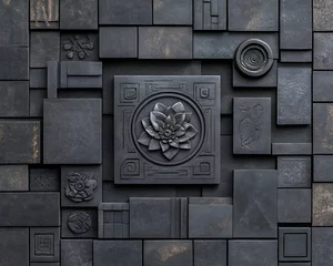  Dark Tile Design Pattern © Bendiansyah