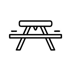 Simple picnic table design, minimalistic style, outdoor leisure