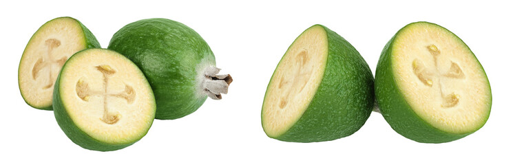 Feijoa fruit isolated on white background
