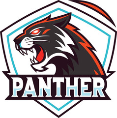 Panther sports logo vector design