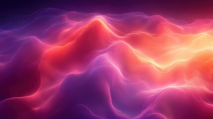 Obraz premium Abstract Colorful Waves in Vibrant Purple and Orange Hues