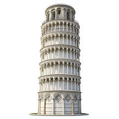 Leaning Tower of Pisa – Iconic Italian Landmark in High-Resolution, Photorealistic Render
