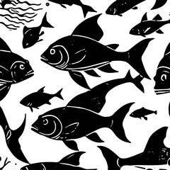 seamless pattern with fish